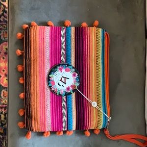 America & Beyond Fabric Clutch